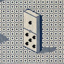 Load image into Gallery viewer, Schumacher Domino Epingle Fabric 79321 / Blue