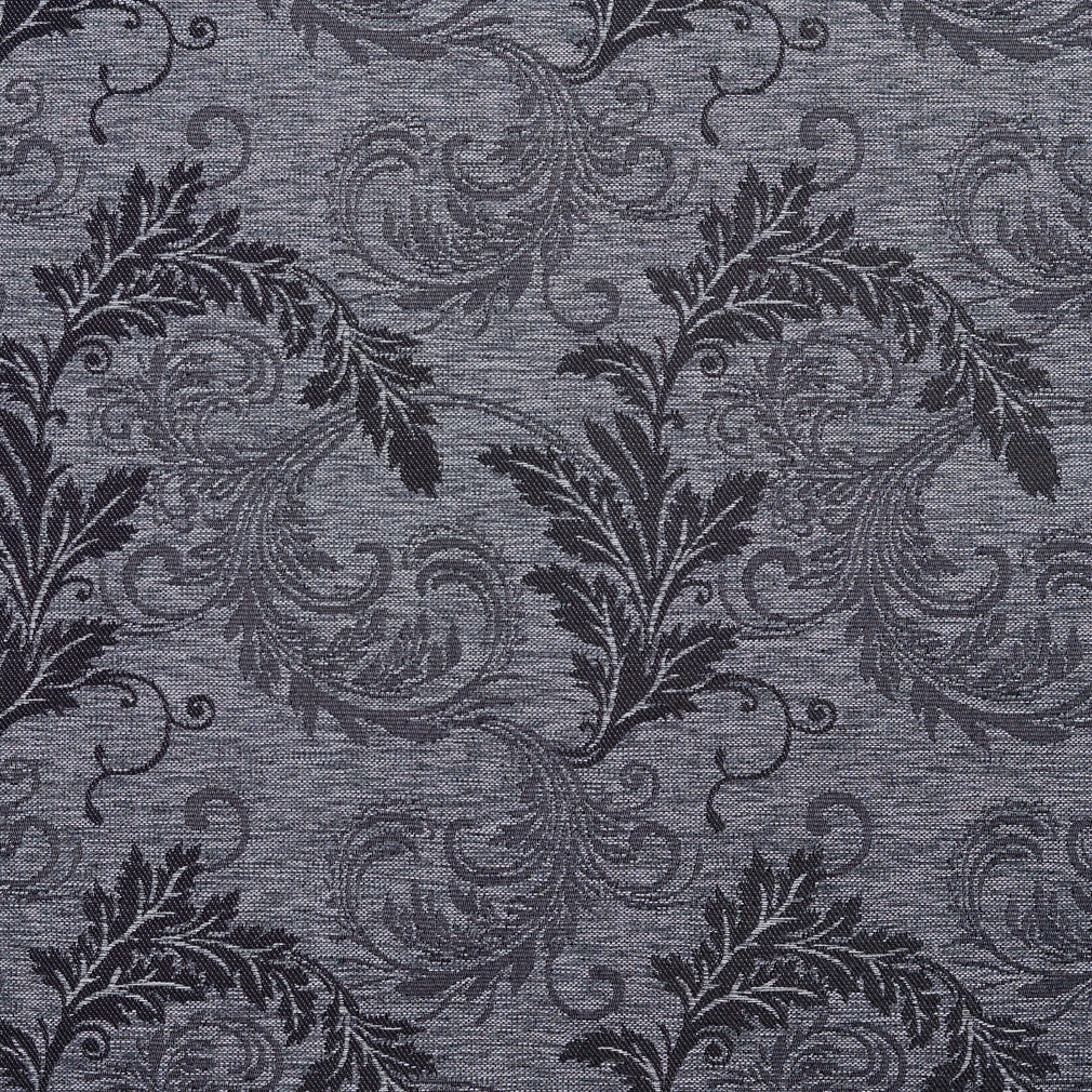 Upholstery Drapery Botanical Fabric Gray Slate Leaf | Fabric Bistro ...
