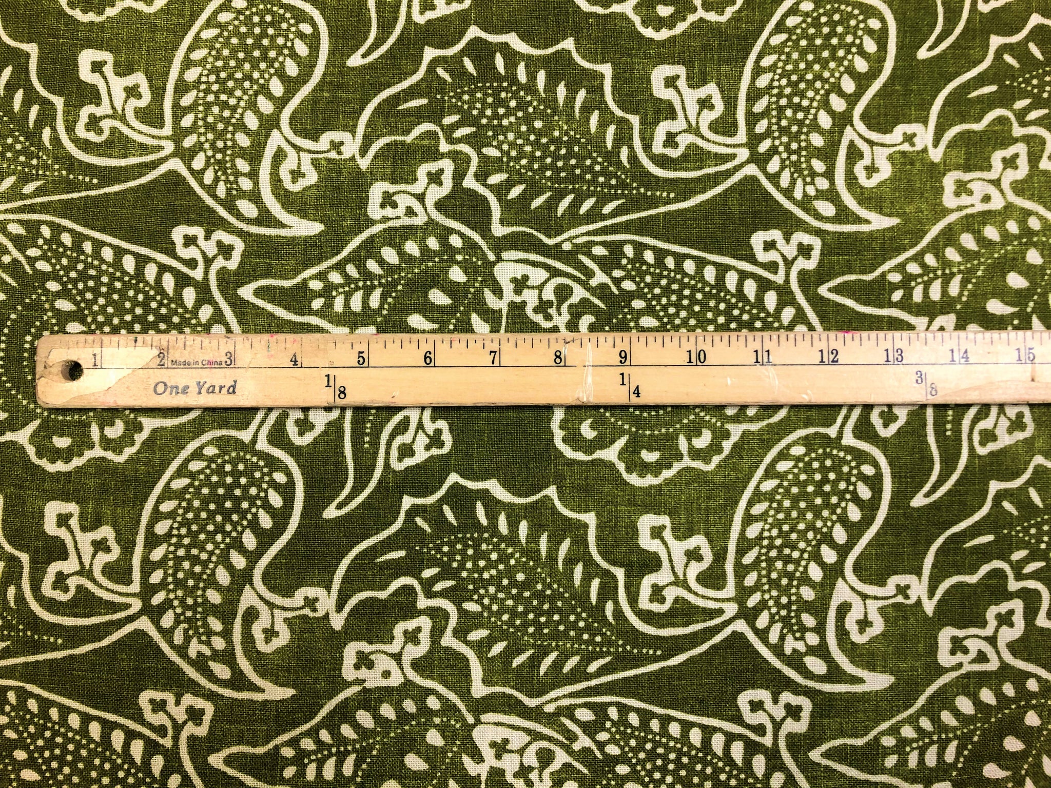 Olive Green Floral Fabric  Fabric Bistro  Columbia  South Carolina