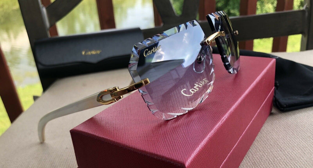 blue lens cartier glasses