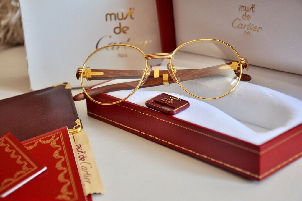 lunettes cartier vintage or