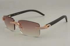 cartier black buffalo horn sunglasses