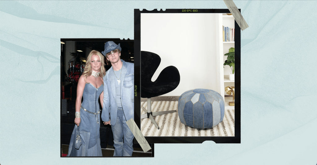 Stoned Denim Decor - Britney Spears + Justin