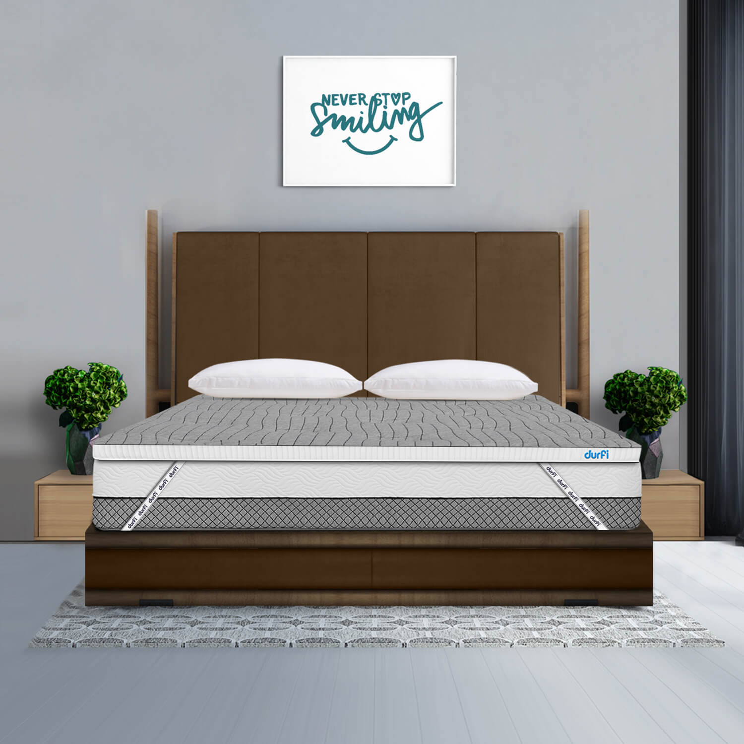 Buy Soft Mattress Topper With Anti Bacterial Fabric Durfi