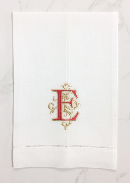 Monaco Couture Monogram Luxury Bath Towels with - Bella Lino Linens