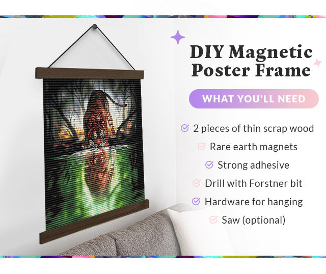 DIY Magnetic Poster Frame