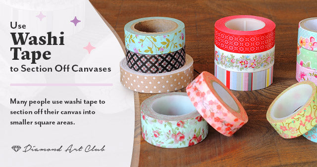 Washi Tape to Section Off Canvases