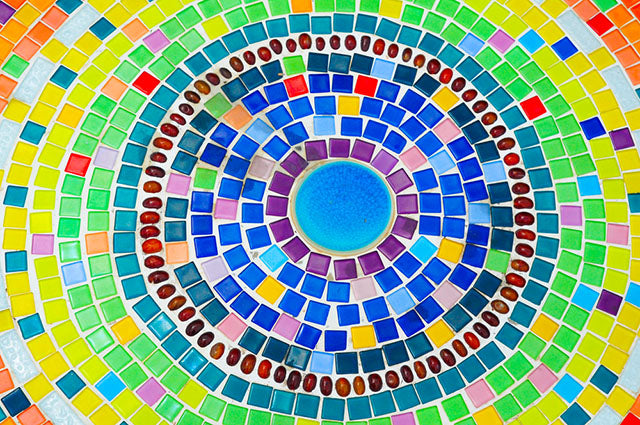 colorful mosaic circle