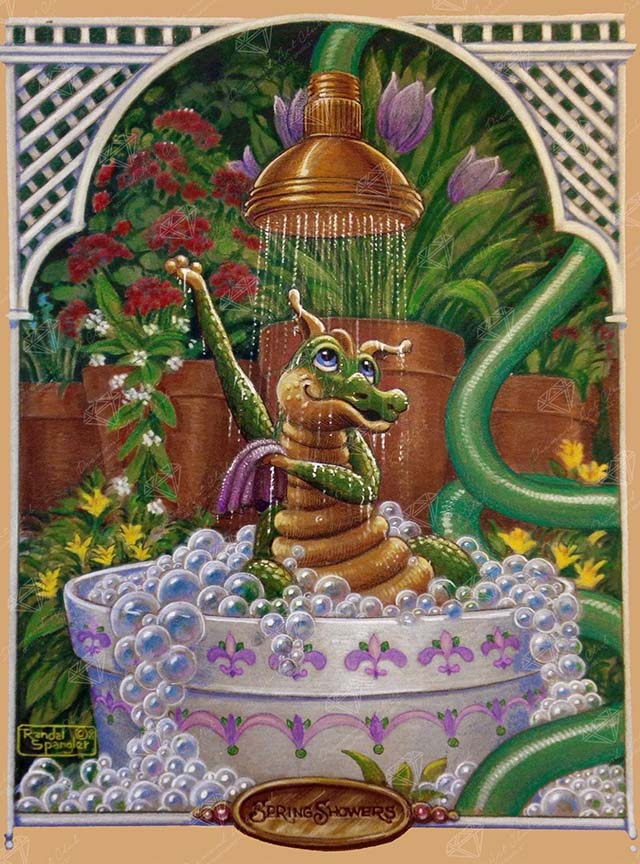 dragon bathing diamond painting