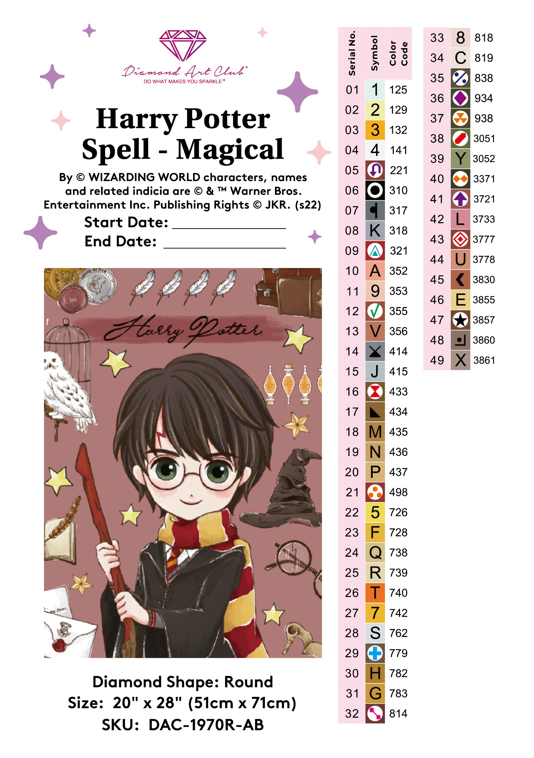  Harry Potter Magic Diamond Frame Wall Mural Diamond Frame  Diamond Art Easy Color Bead Stone Painting Craft Kit Bead Art Painting Home  Decor Popular Prencent : Hobbies