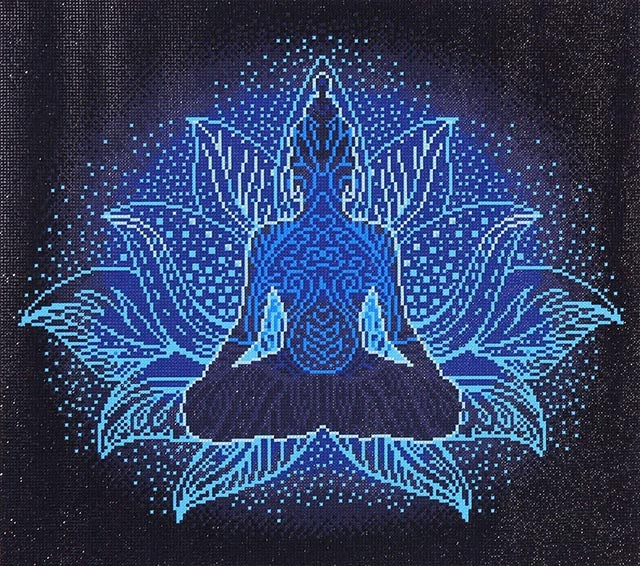 lotus pose diamond art painting