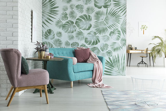 palm frond wall paper