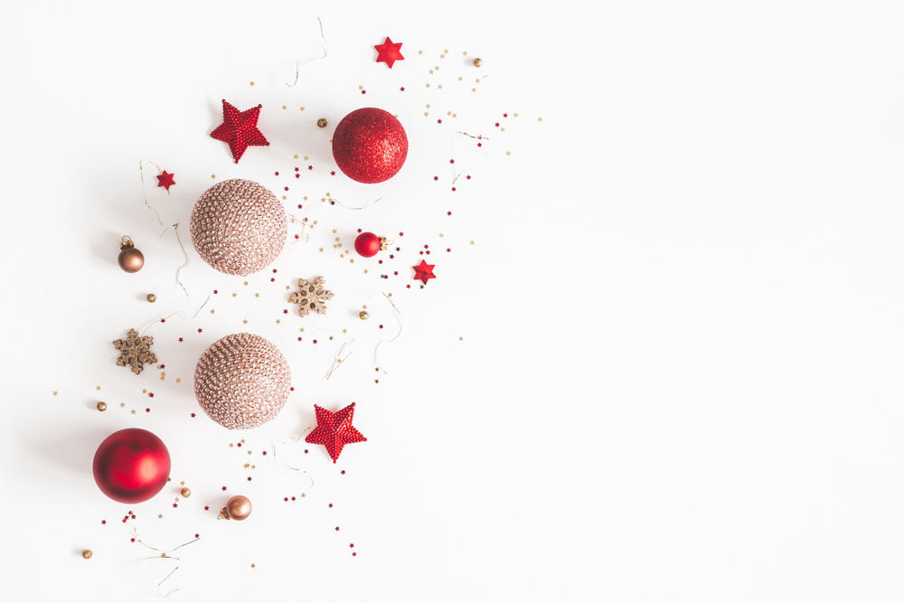 red and silver christmas ornaments