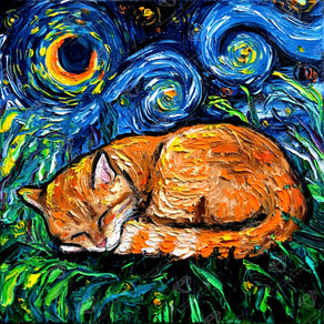 Starry Night Cat Diamond Painting