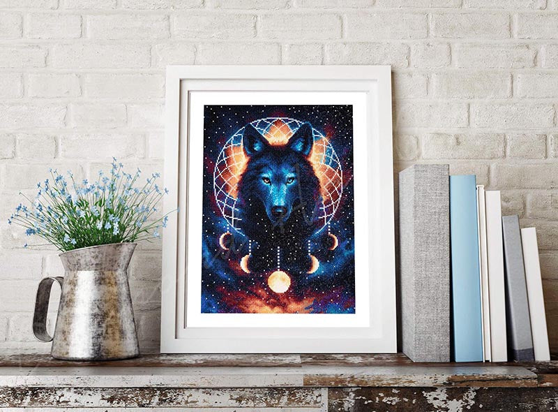 wolf dream catcher diamond art