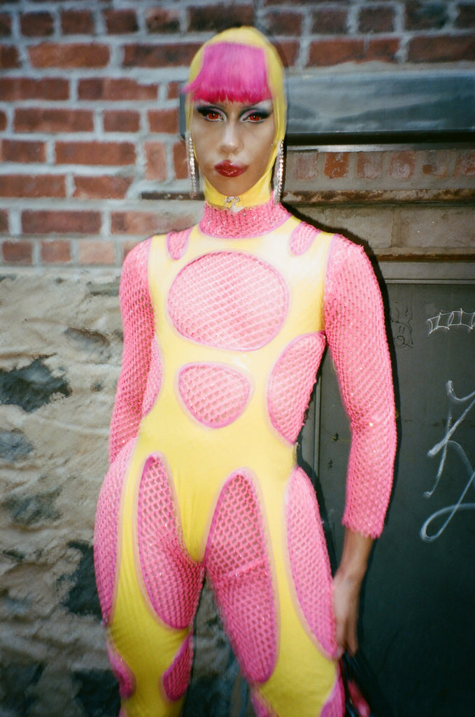 bushwig festival-goer in costume.