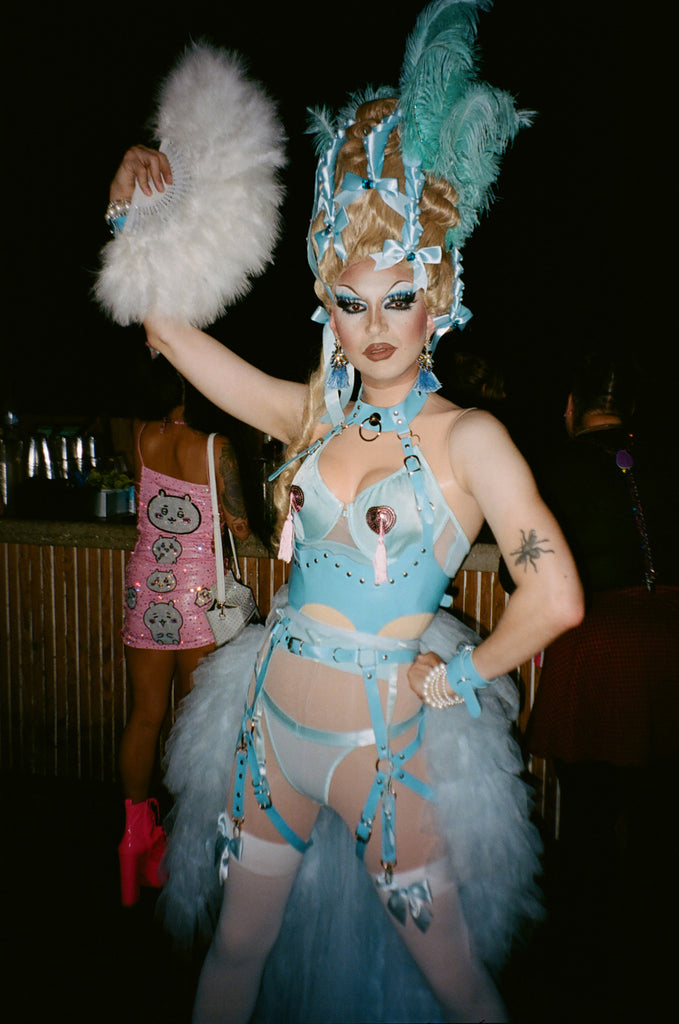 bushwig festival-goer in costume.