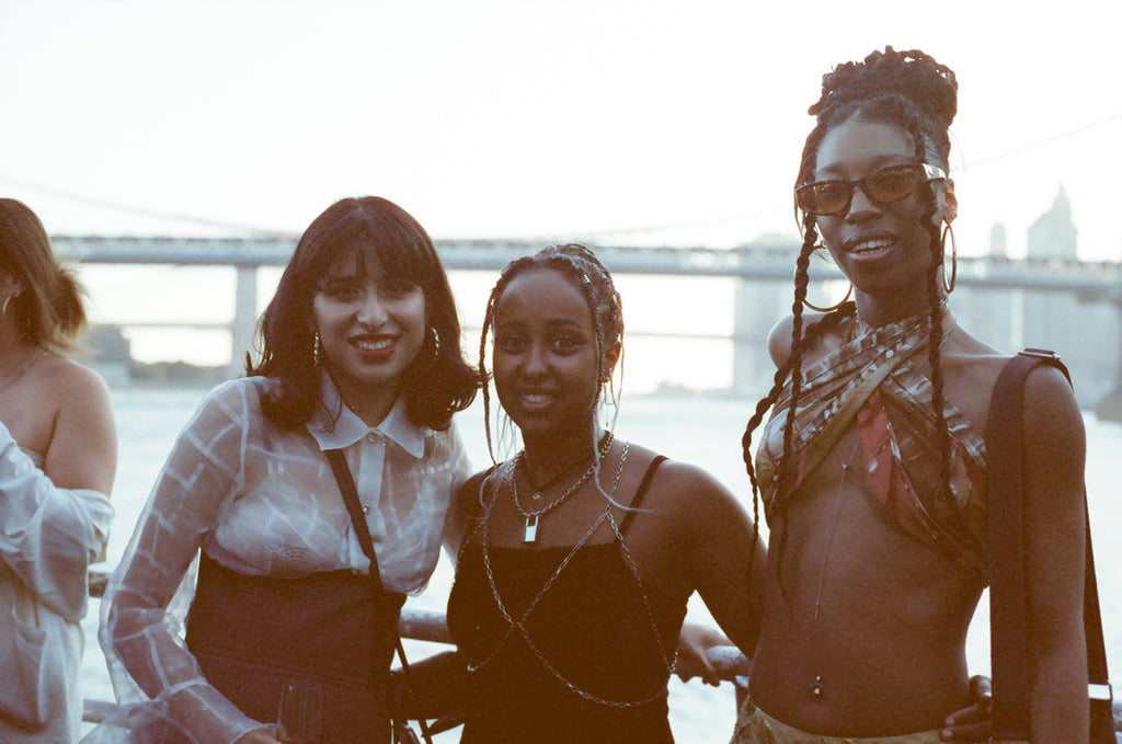 film picture of three friends at dusk 