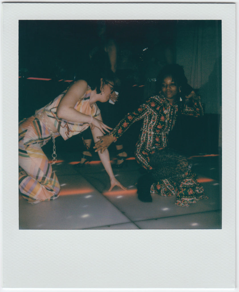 people hitting the dance floor - polaroid style.