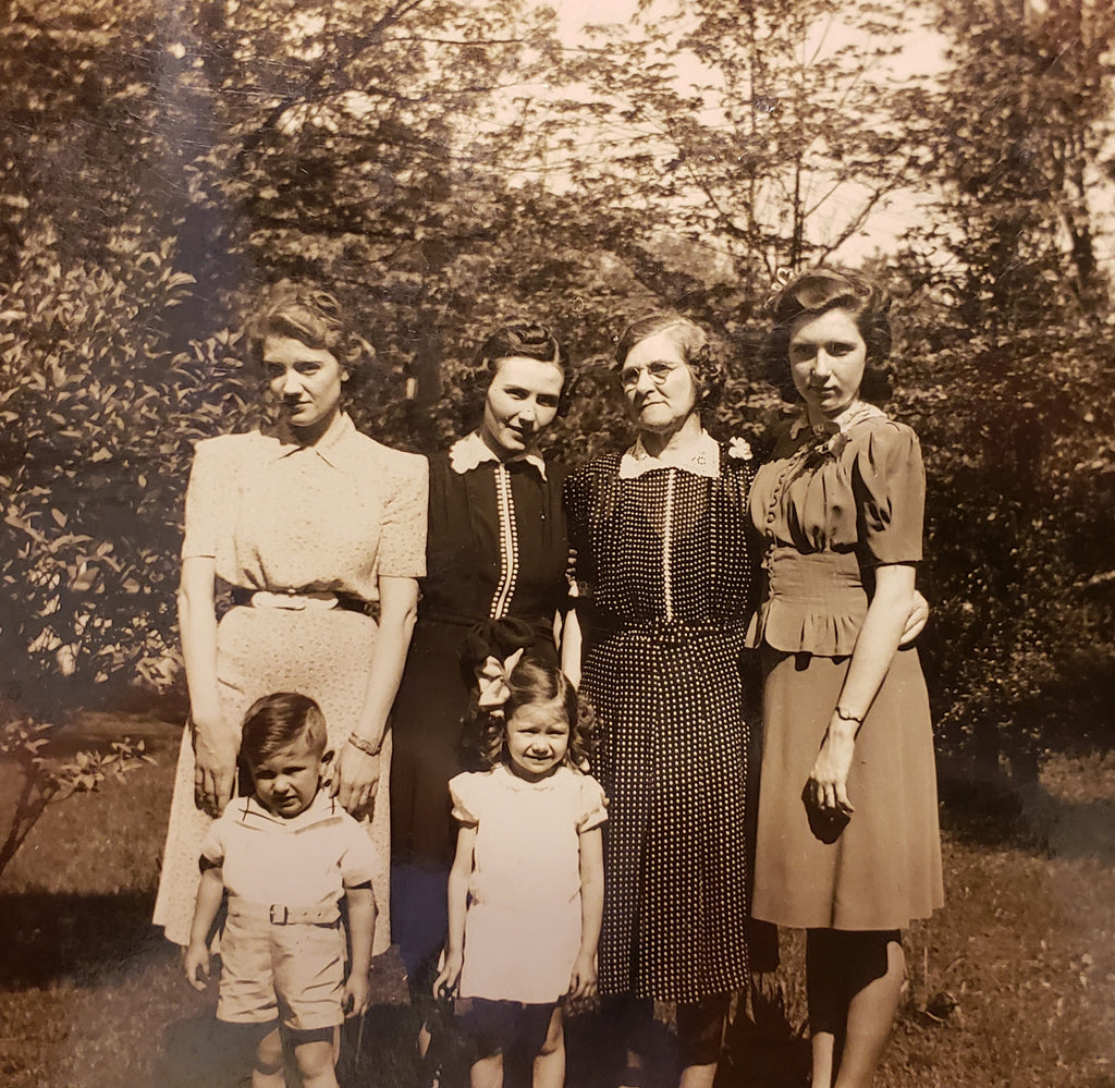old photo of a family.