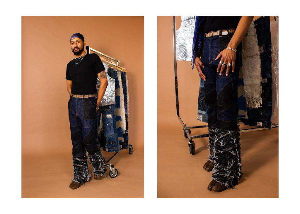 diptych of denzel sanders and their custom designs.