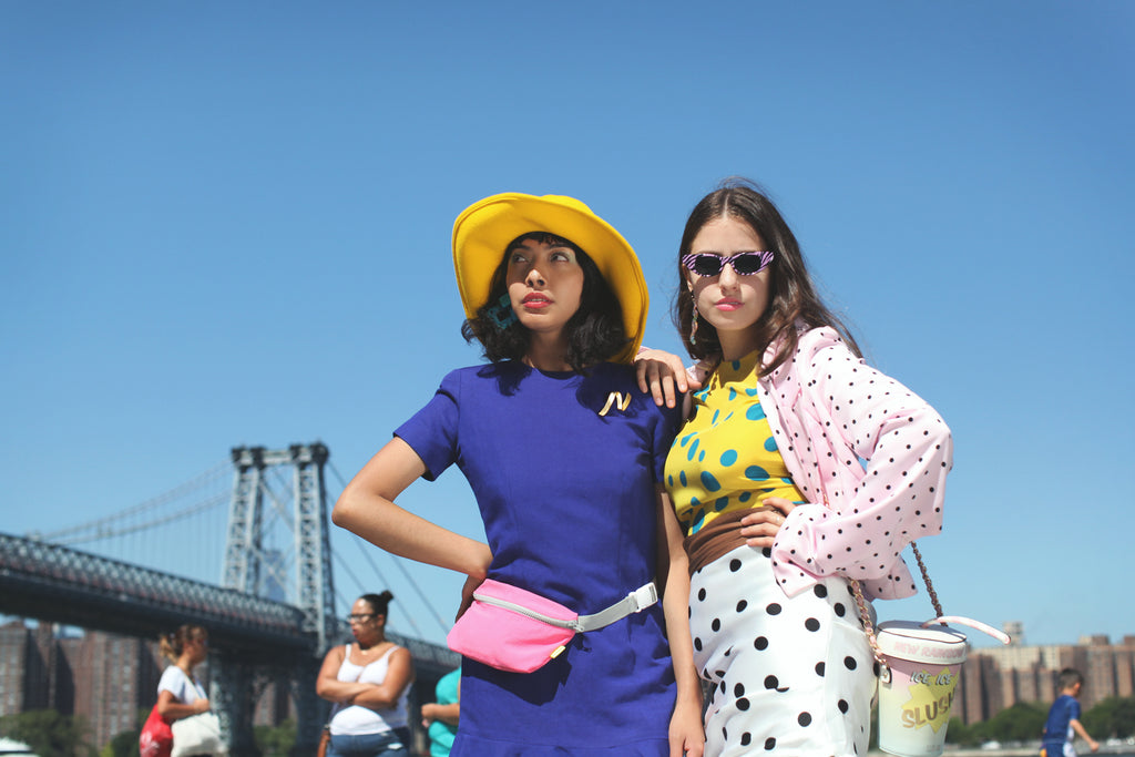 models posing in clear sky. 