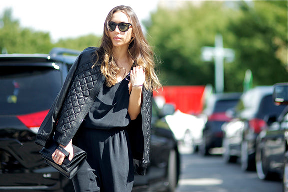 rumi neely before tommy hilfiger NYFW '14SS, new york.