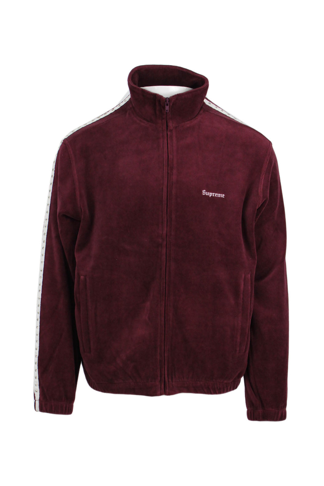 supreme studded velour track jacket