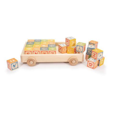 Uncle Goose Classic Wagon with Blocks