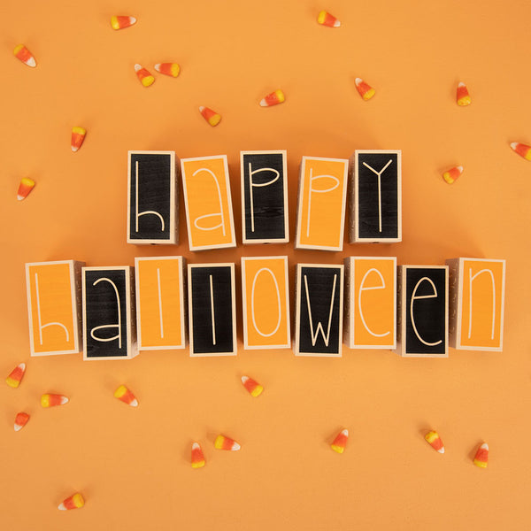 Happy Halloween Letter Blocks