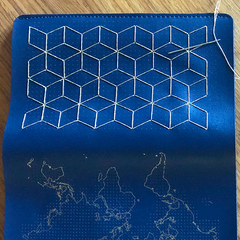 Navy Wallet Chasing Threads pattern