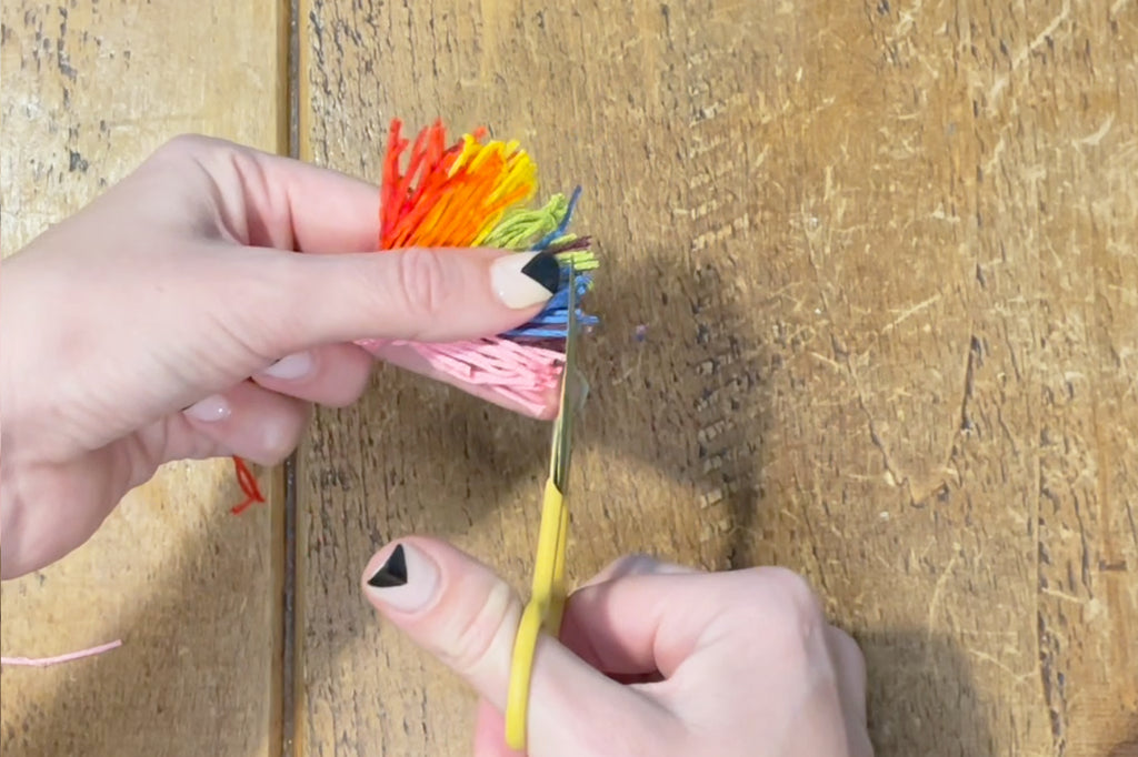 Making Rainbow Threads Tassel DIY