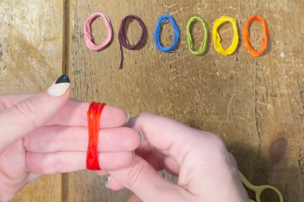 Making Rainbow Threads Tassel DIY