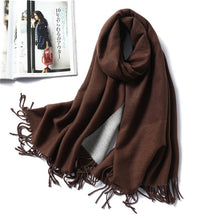 Load image into Gallery viewer, New Women&#39;s Winter Scarf Cashmere Wool Scarves Shawls Soft Solid Wool Pashmina for Women Winter Warm Female Poncho Stoles