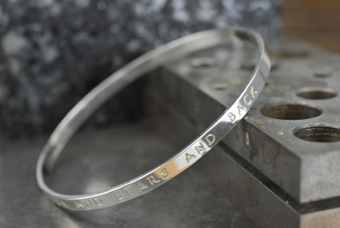 Sterling Silver Circle Link Quote Bracelet - Tied Together, Friends Forever  - The Perfect Keepsake Gift