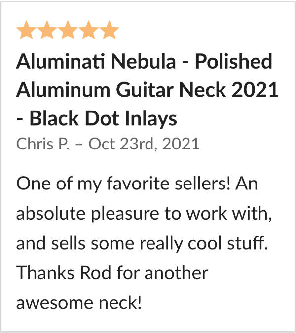 Review Aluminati Nebula Aluminum Guitar Neck