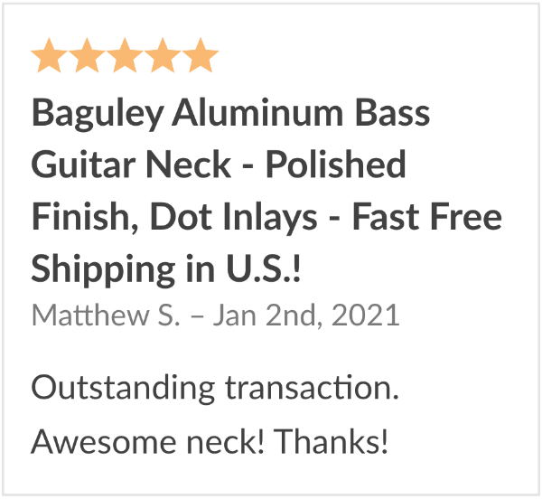 aluminum bass guitar neck reviews
