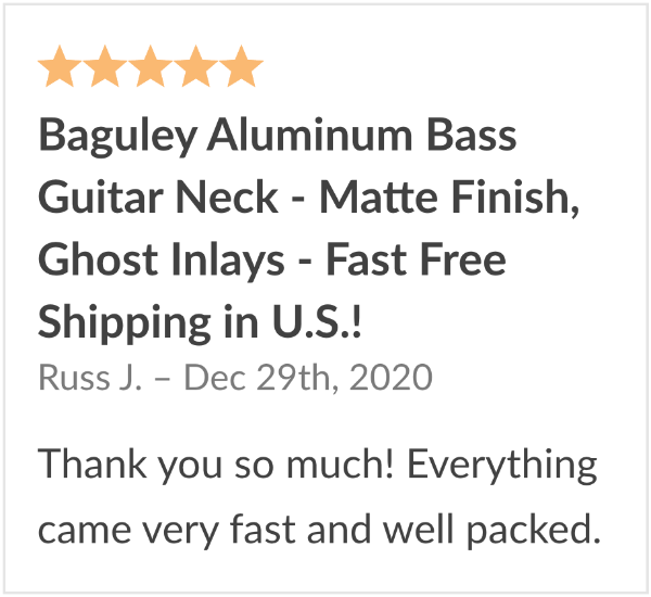 baguley aluminum bass guitar neck review