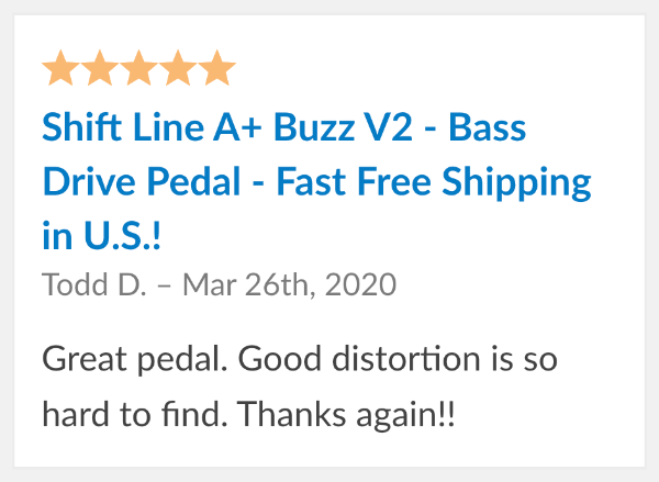 Bass Pedal Review - Shift Line Buzz V2