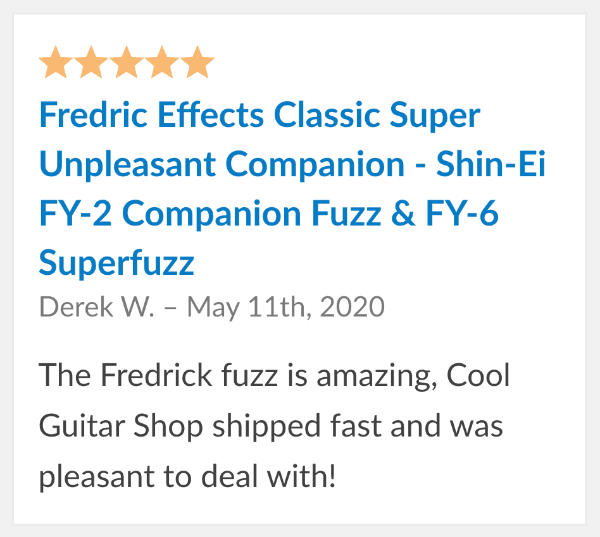 Fredric Effects Classic Super Unpleasant Companion Review