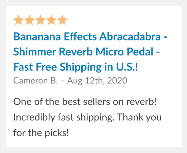 Bananana Effects Abracadabra - Shimmer Reverb Micro Pedal