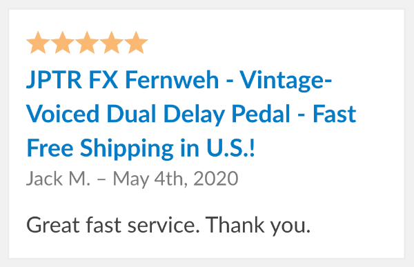 Guitar Pedal Review JPTR FX Fernweh