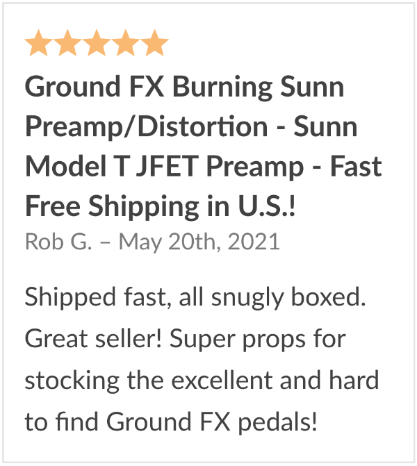 Review Ground FX Burning Sunn Model T Pedal Clone