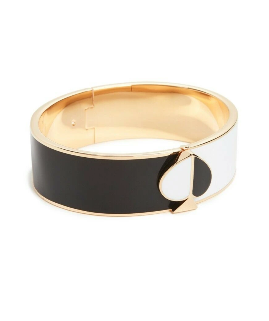 Kate Spade Bracelet Womens Black Bangle Heritage Spade Gold-Plated Ena –  Luxe Fashion Finds