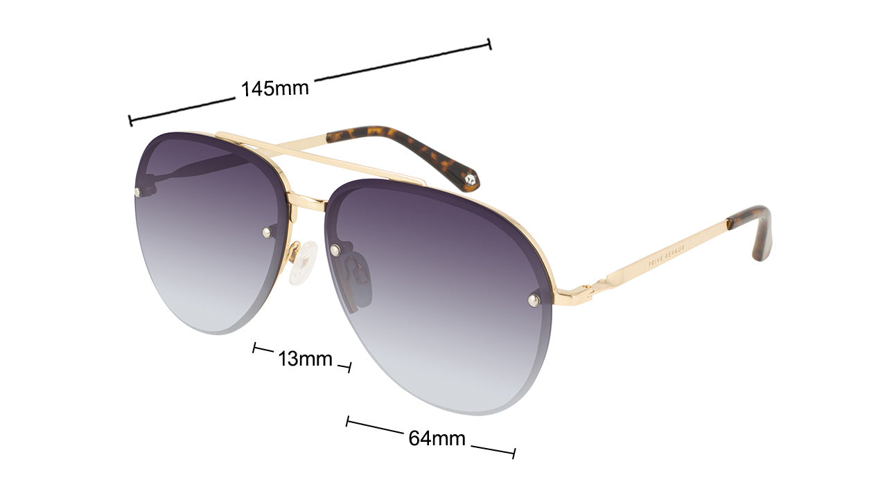 Privé Revaux | The Glide Sunglasses | Gold | Medium