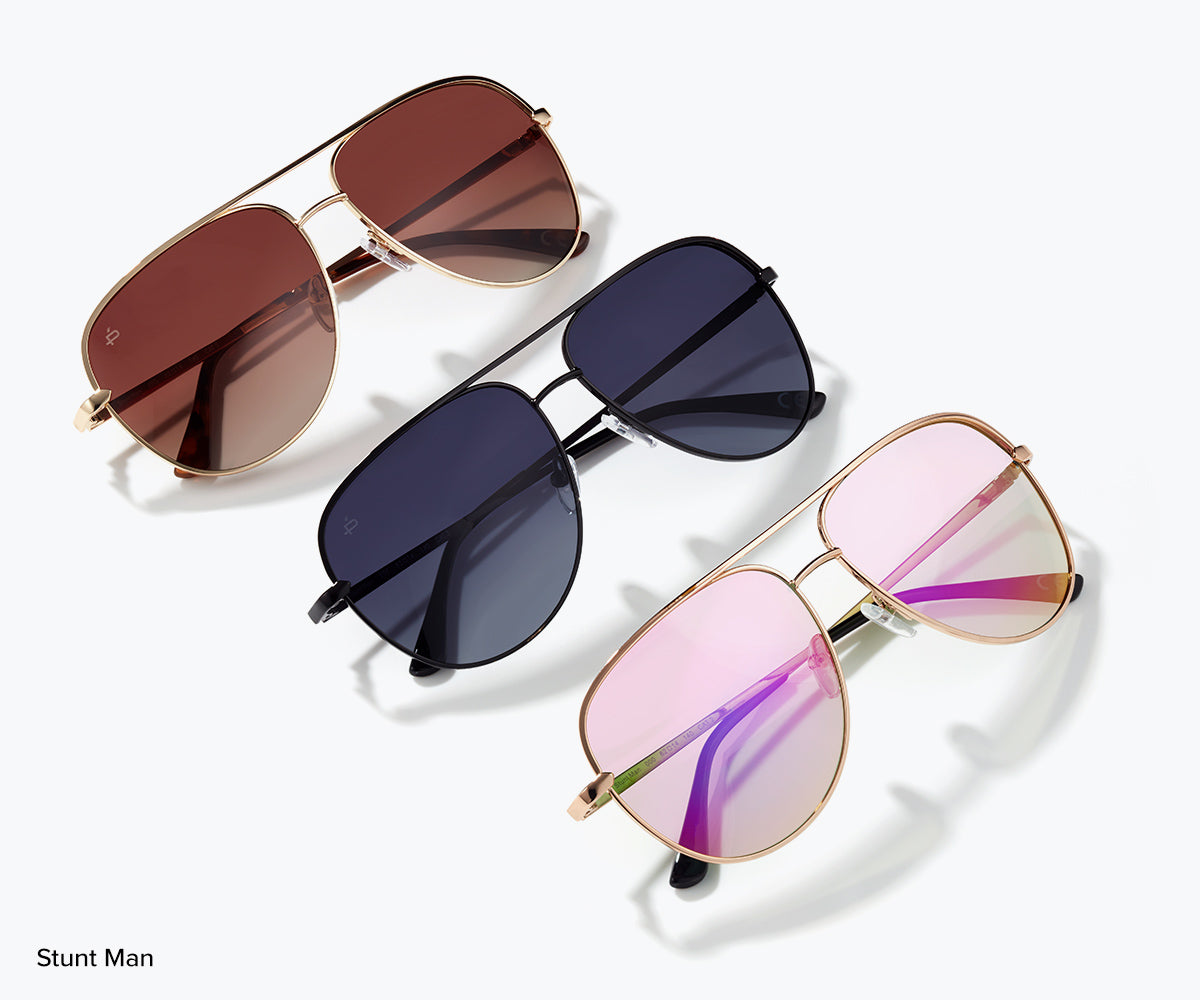 aviator sunglasses that pair well with a triangle face shape