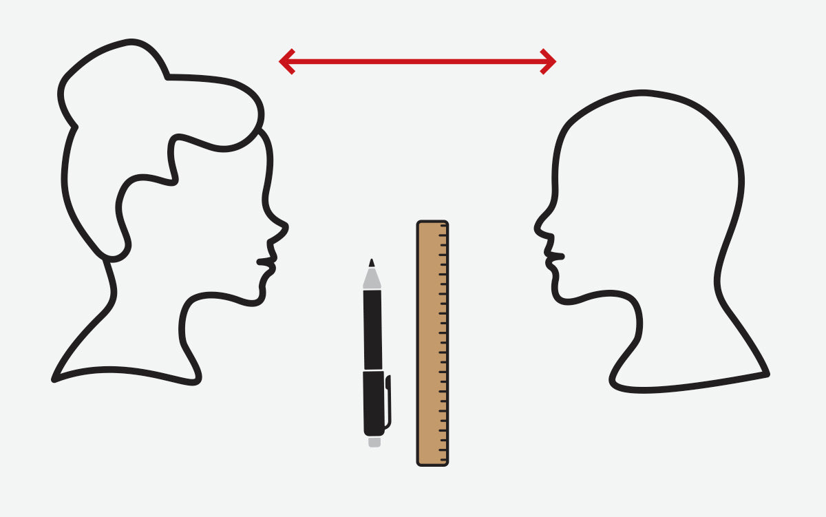 how to measure pd for glasses with a friend