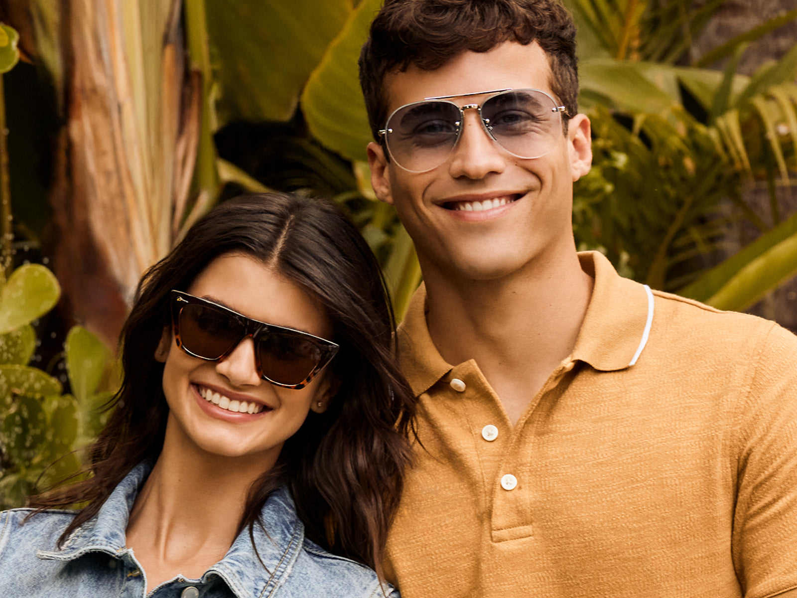 Man and Woman Wearing Trendy Fall 2023 Sunglasses