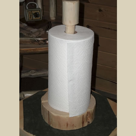 Log Paper Towel Holder Countertop Twistofnature