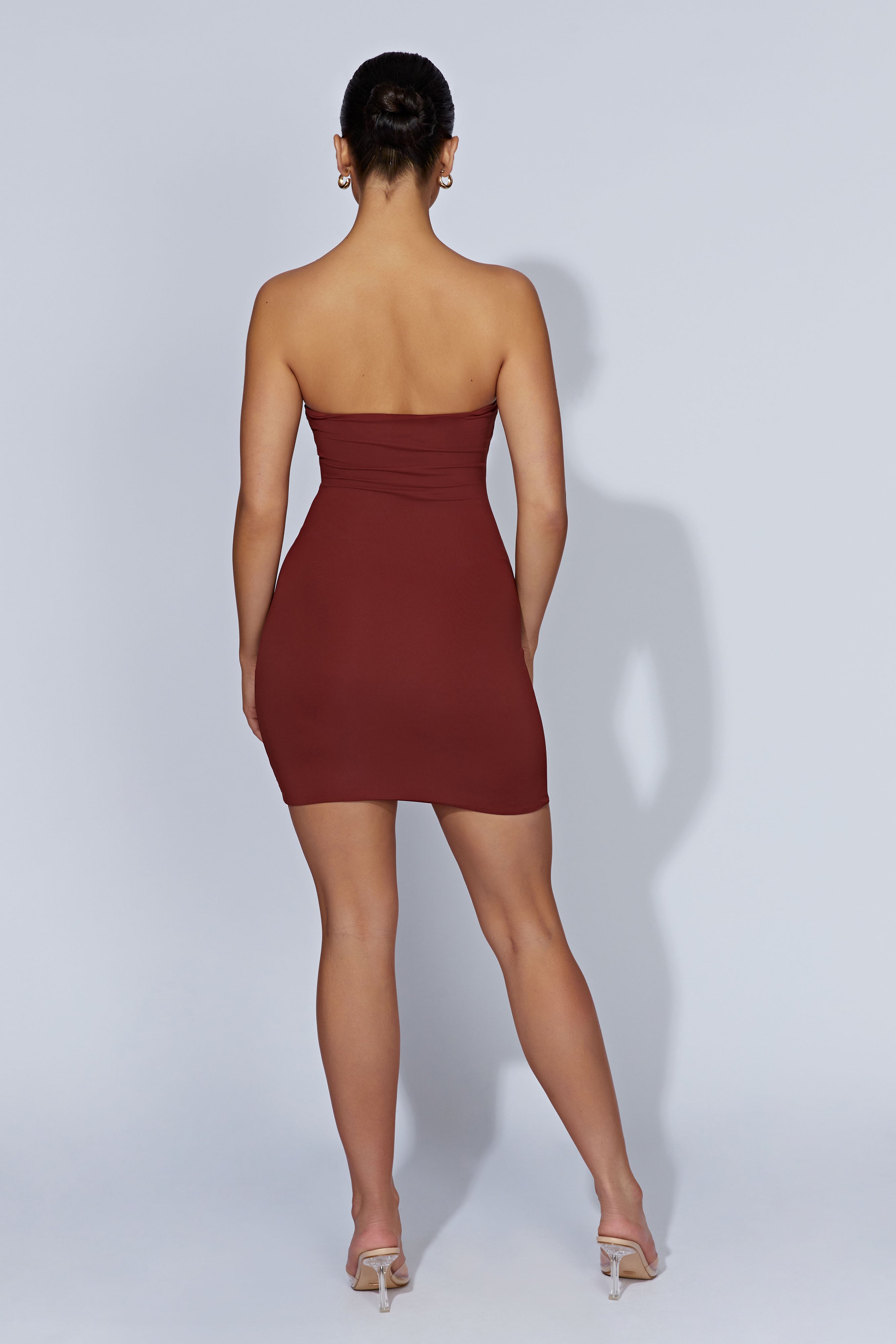 Stella Strapless Mini Dress - Cherry Chocolate